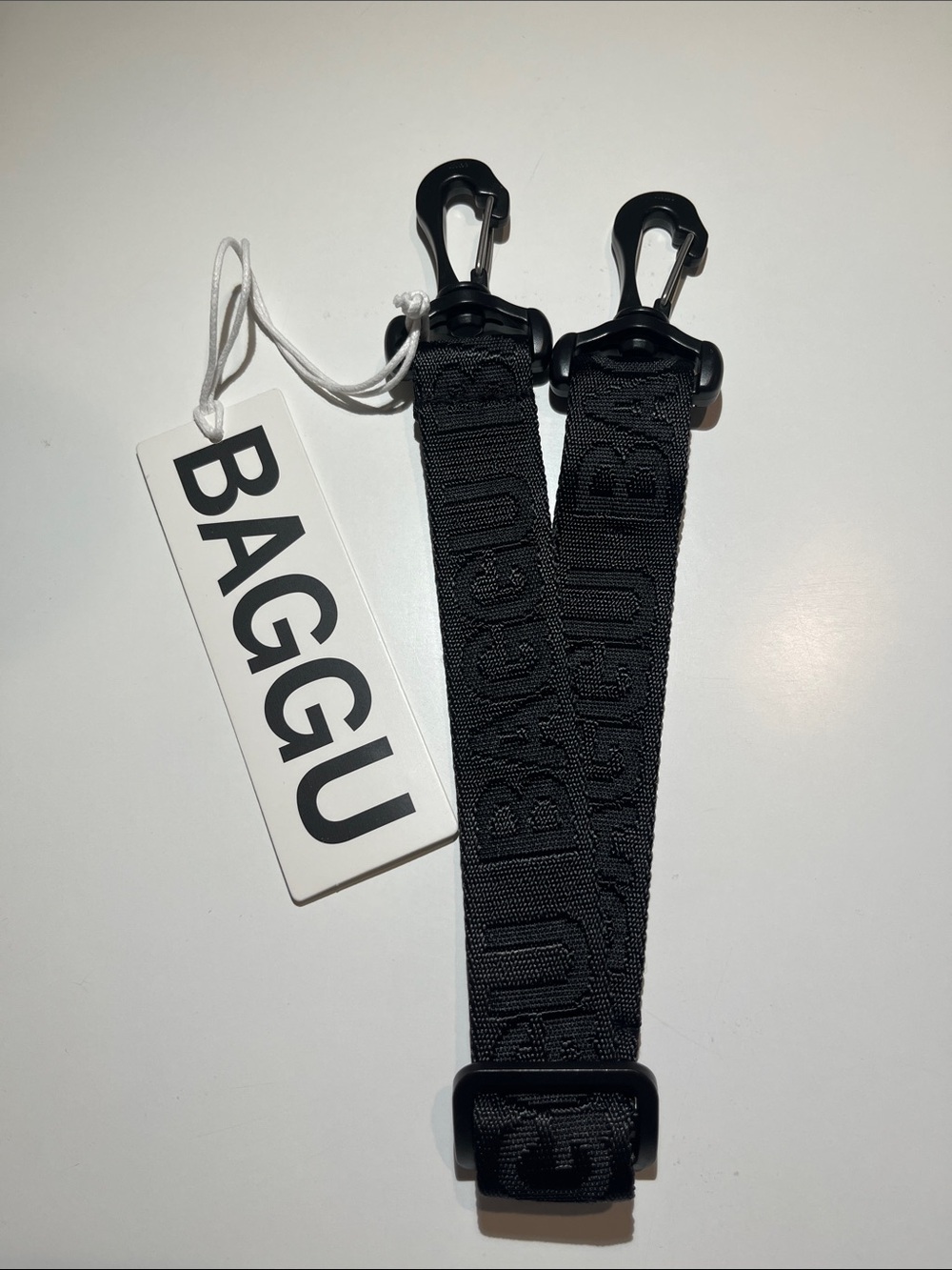 NWT BAGGU Japan Attachable Shoulder Strap - Black x Black Logo